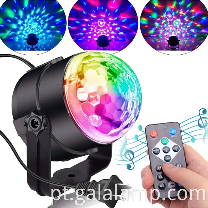 Controle remoto Voice LED LED Crystal Magic Ball RGB Festive Disco Stage Luzes de projeção de Natal